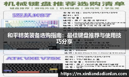 和平精英装备选购指南：最佳键盘推荐与使用技巧分享